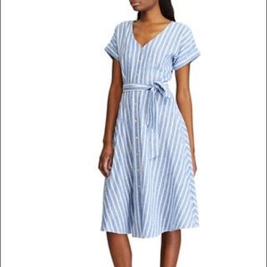 LAST CHANCE CHAPS Women's Button Front Day Dress S